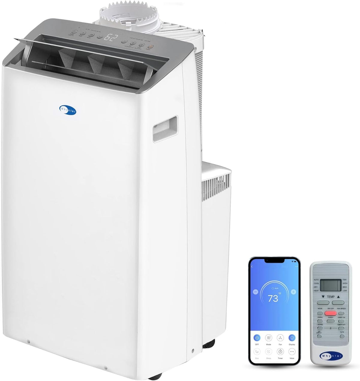 Whynter ARC-1230WN 14,000 BTU (12,000 BTU SACC) NEX Inverter Dual Hose Cooling Mobile Air Conditioner