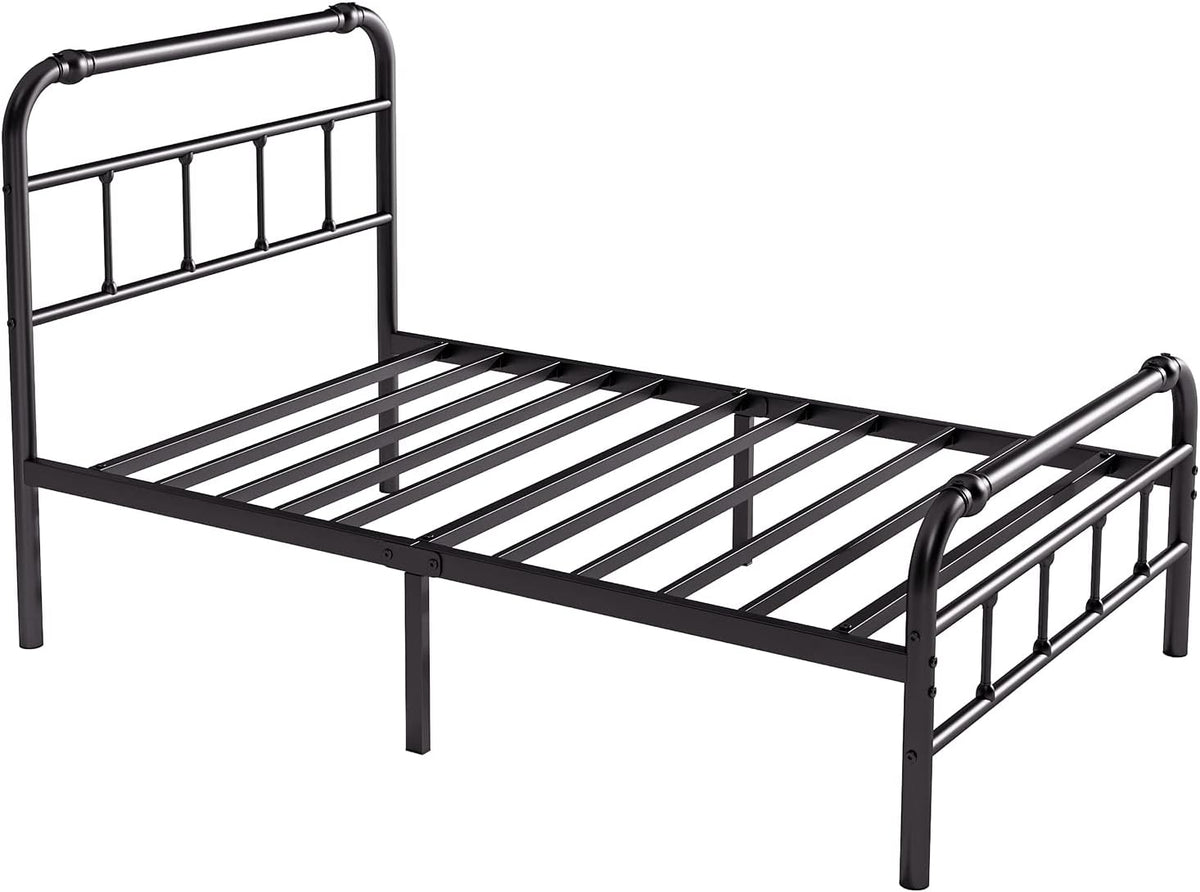 Twin XL Metal Bed Frame, BLACK