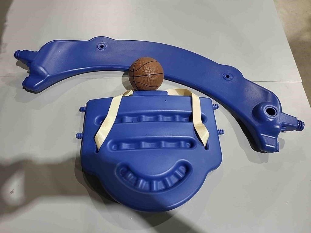 EAQ 6-in-1 Slide and Swing Set with Basketball Hoop, Large, Blue