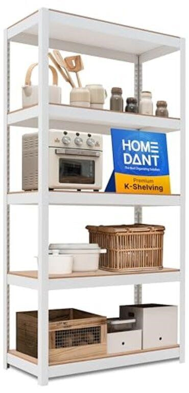 HOMEDANT House 5 Tier Heavy Duty Garage Shelving Adjustable Metal Rack Storage Shelves