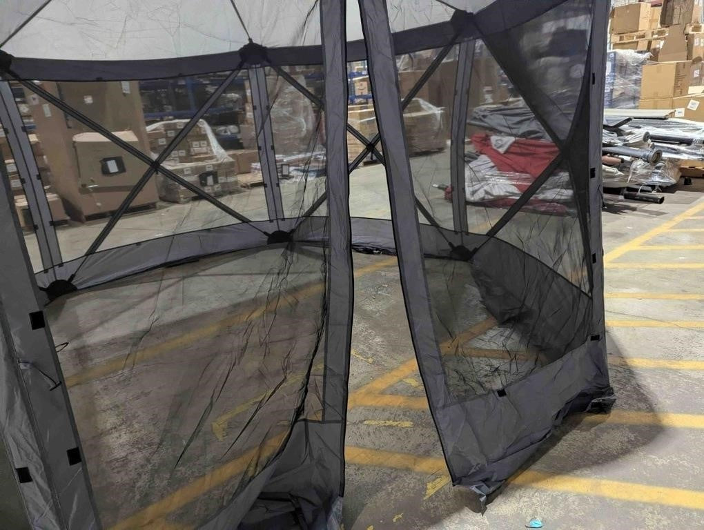 6-Sided Pop Up Gazebo Tent with Mesh Panels and Removable