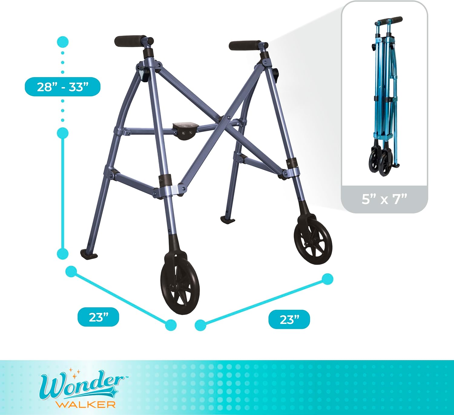 Able Life Space Saver Walker Short, Cobalt Blue