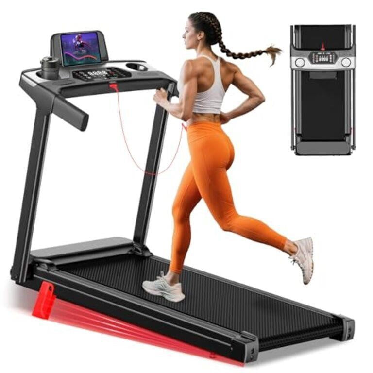 Foldable Treadmill for Home, 3-in-1 Walking Pad, 300LBS Cap. Small Treadmills