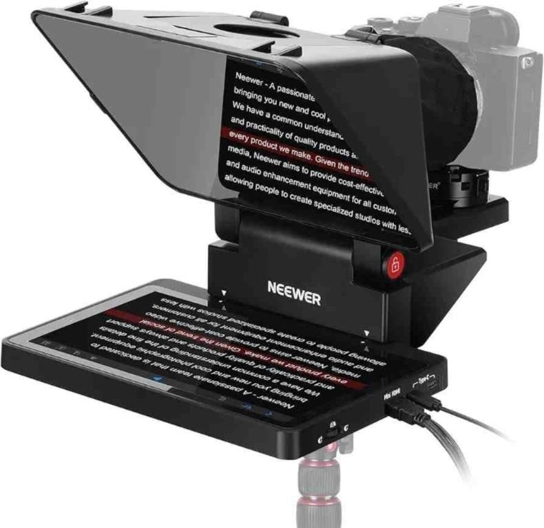NEEWER 2 in 1 Teleprompter 11 Inch with Monitor for Windows MacOS, X11