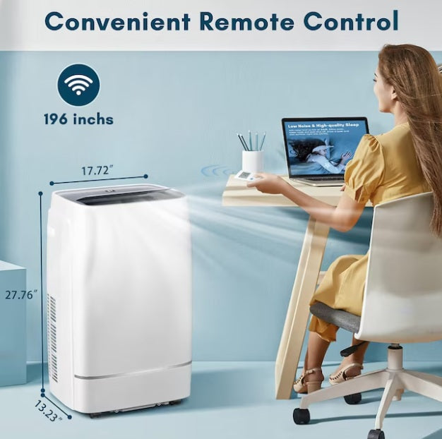 ZAFRO Portable Air Conditioner,12000 BTU Air Conditioner, 3-in-1 Portable AC Unit, WHITE