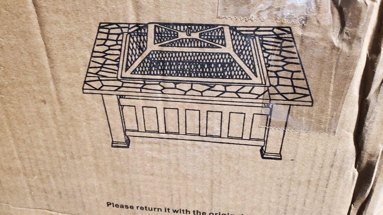 Tozey 32in Outdoor Fire Pit EM44388 SILVER