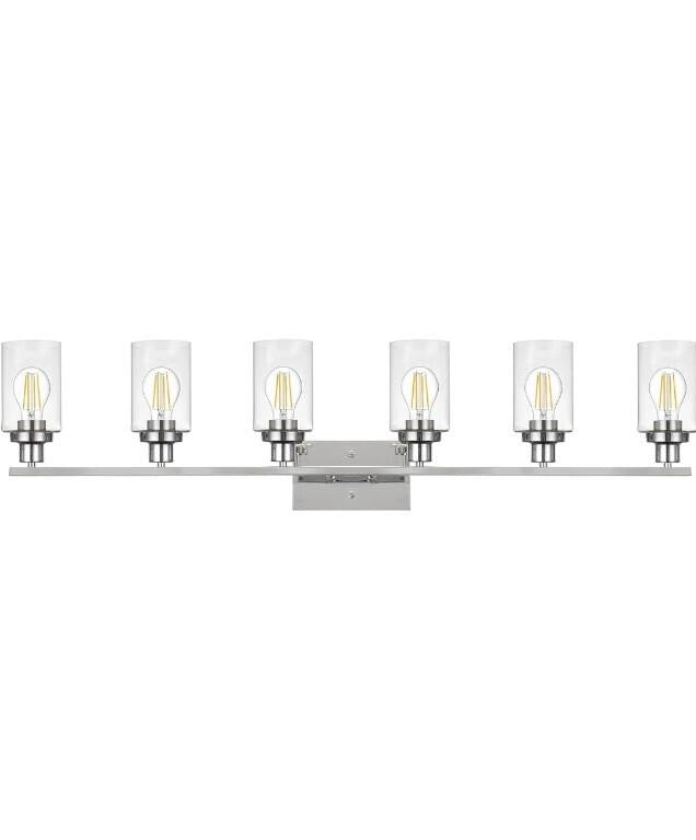 Bathroom Vanity Lighting Fixtures Chrome Finished 6-Light