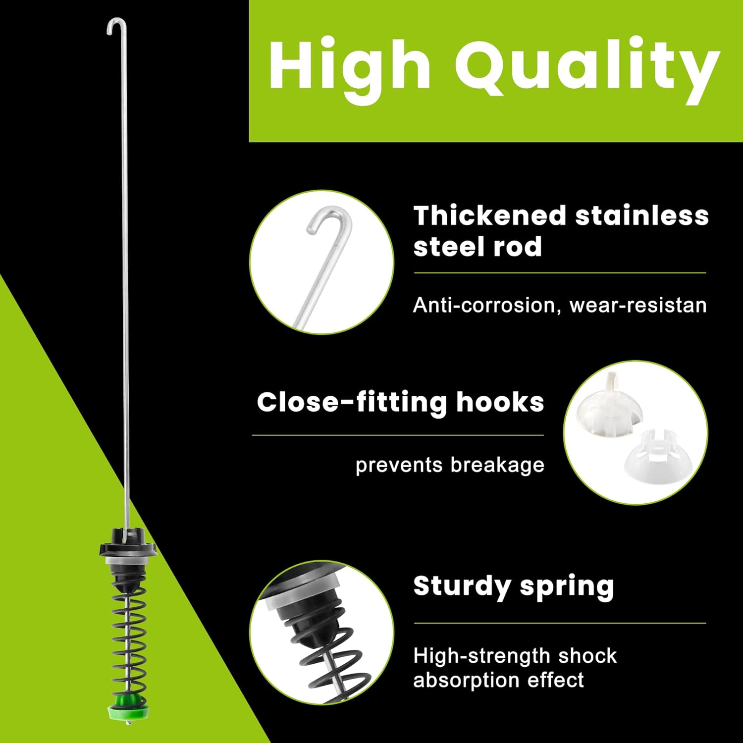 W11130362 Washer Suspension Rod Kit 4PCS - Steel Reinforced