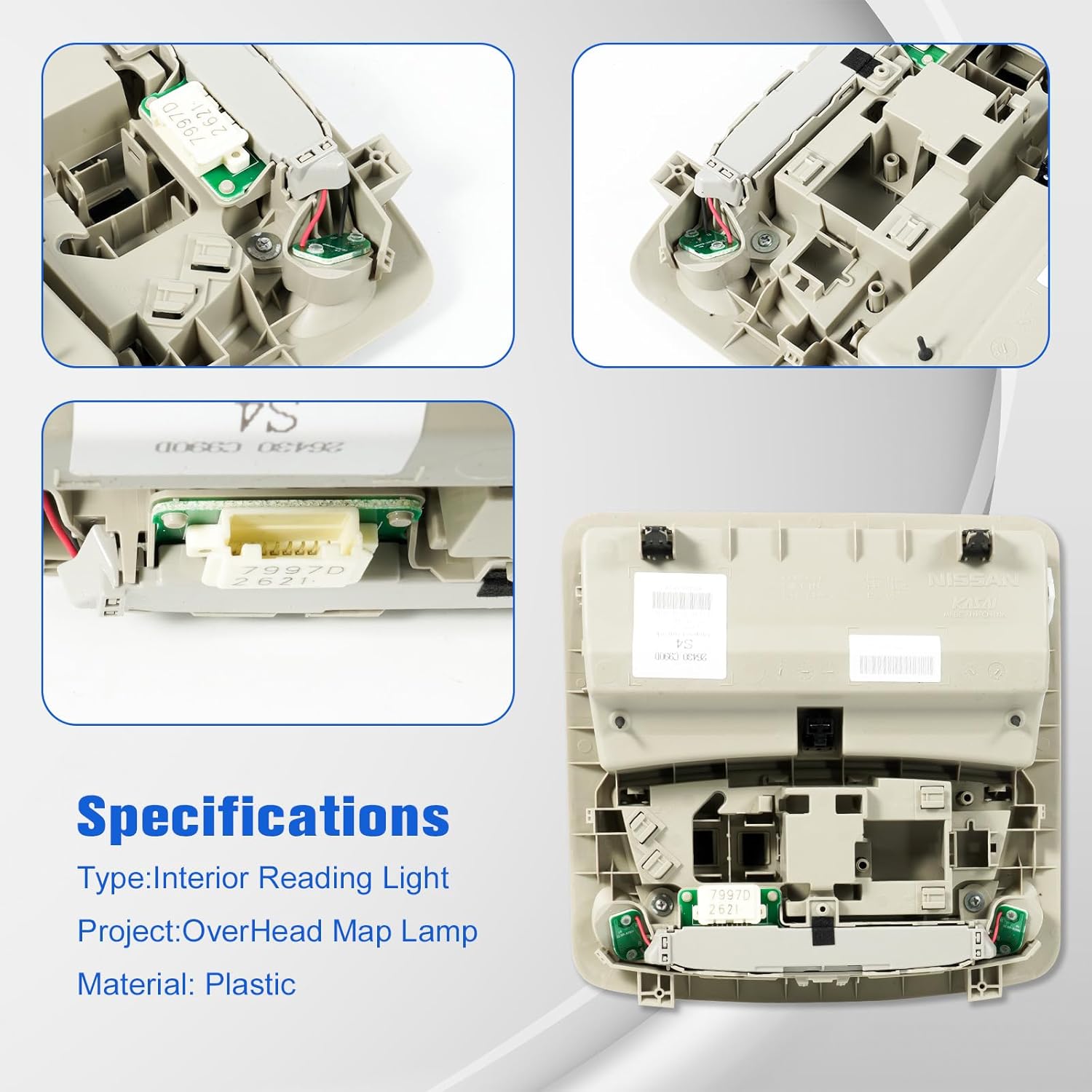 Overhead Map Reading Light Lamp