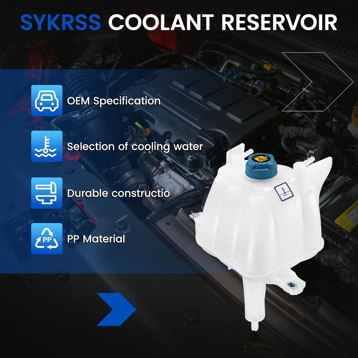 SYKRSS Engine Coolant Reservoir Tank 603-832 Compatible with Ram