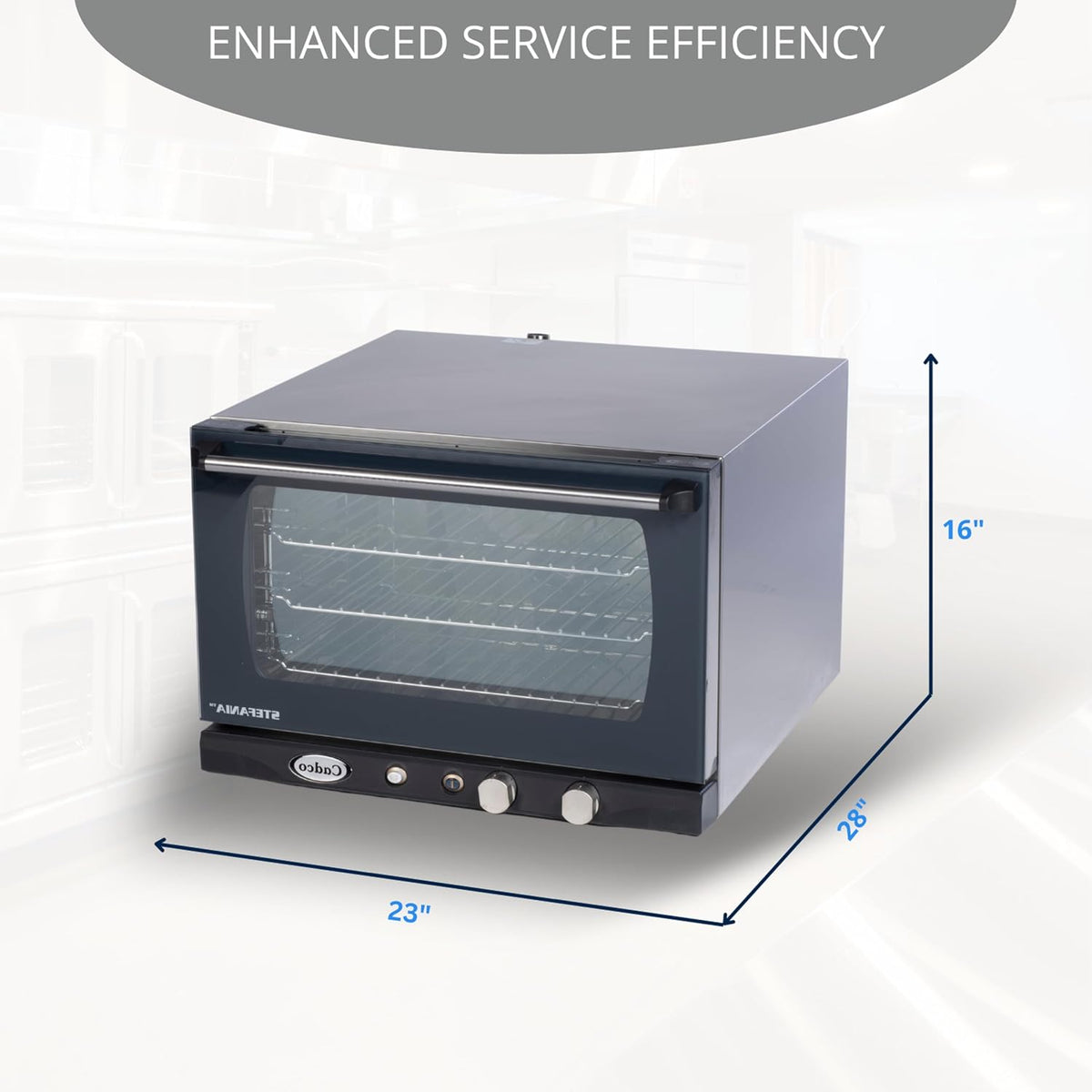 Cadco XAF-113 Heavy-Duty Countertop Convection Oven,120v, For Commercial Use, 120 lbs