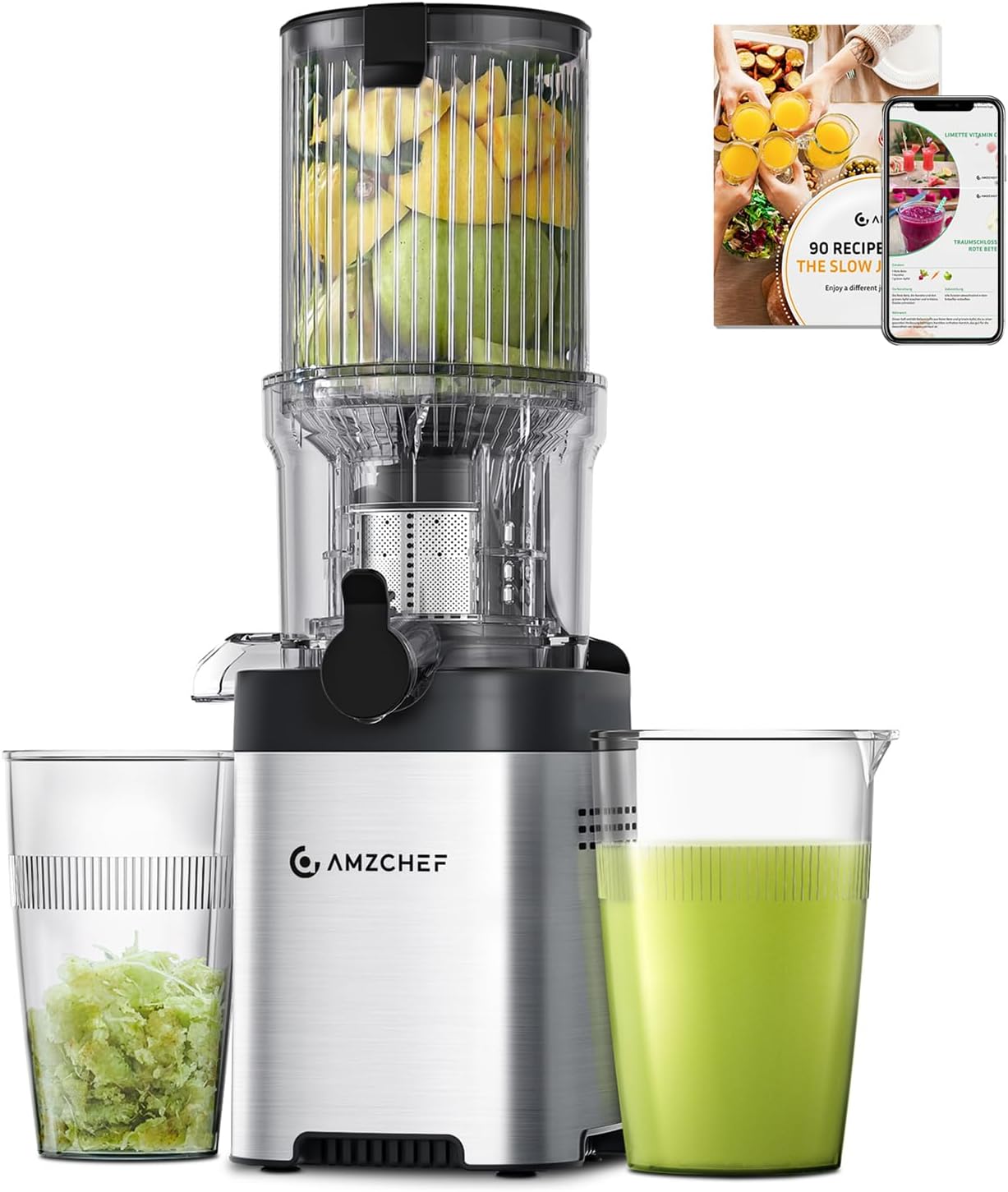 AMZCHEF Cold Press Juicer, Juicer Machines