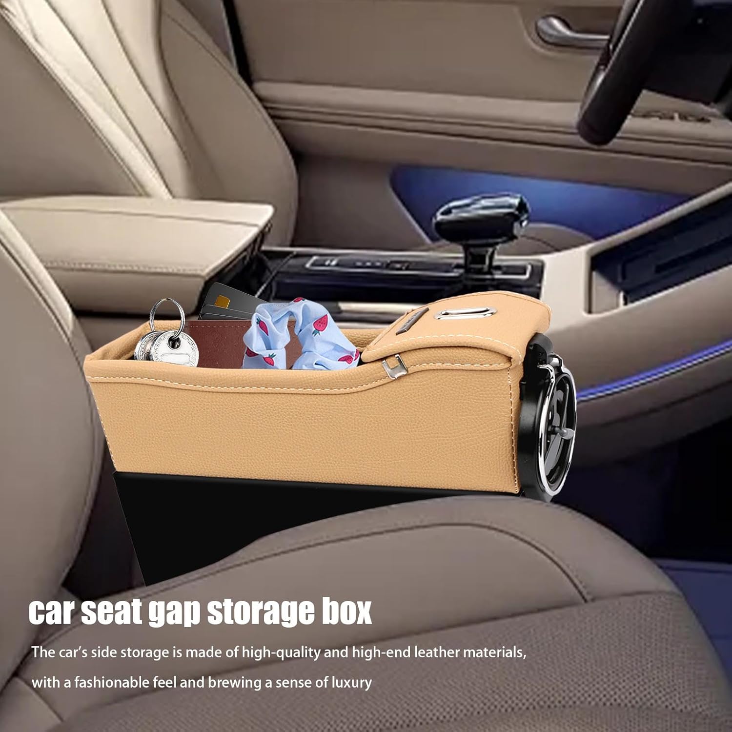 Car Seat Storage Box, Multifunctional Seat Tray