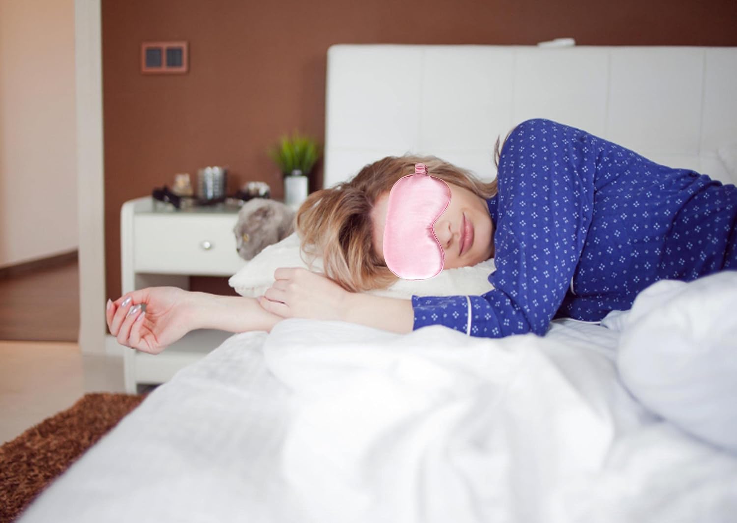 Pink Sleep Eye Mask for Sleeping Soft and Comfortable