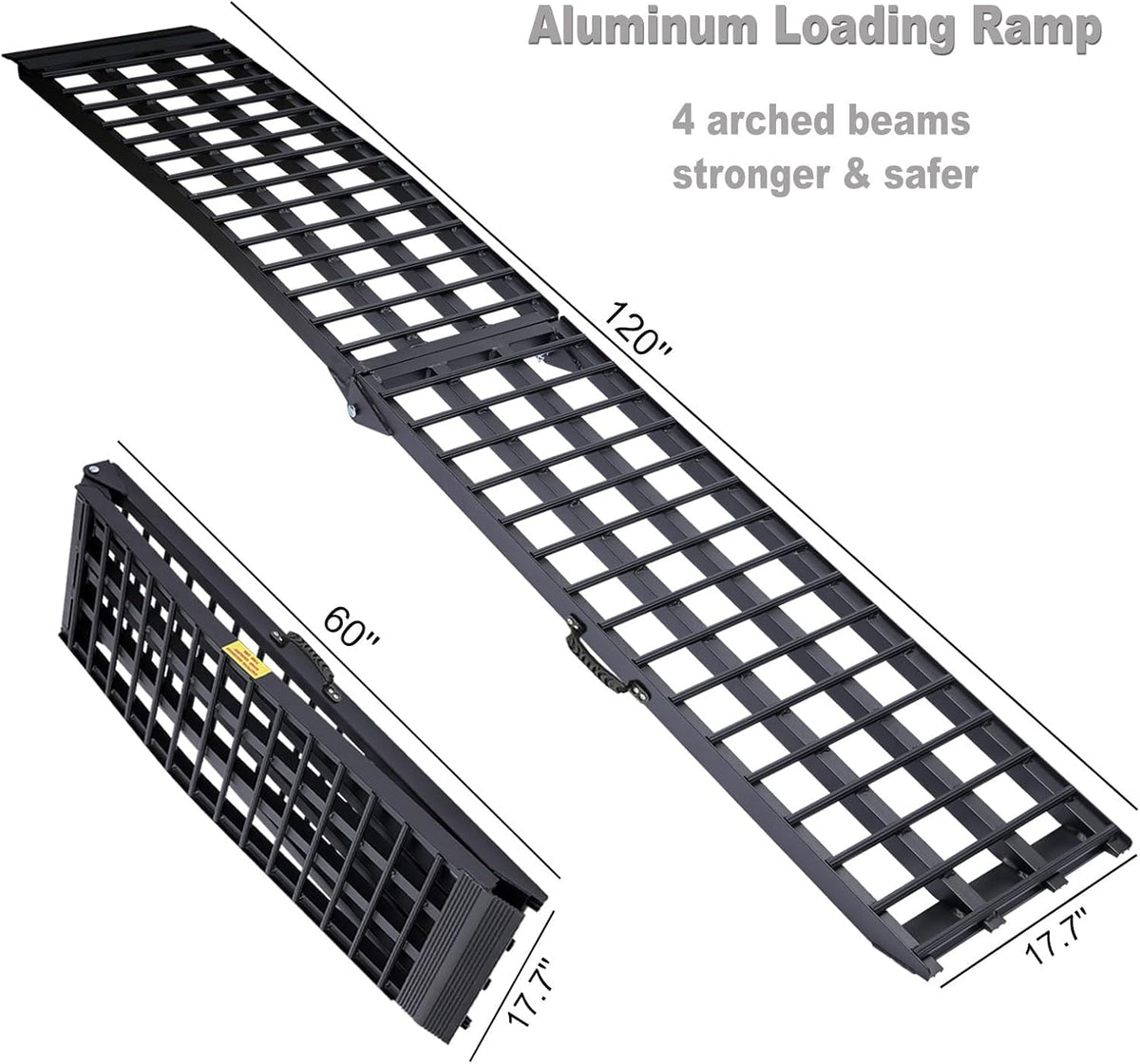 FACHNUO 10FT Motorcycle Ramp for Pickup Trucks, 1500lbs Capacity 1PC