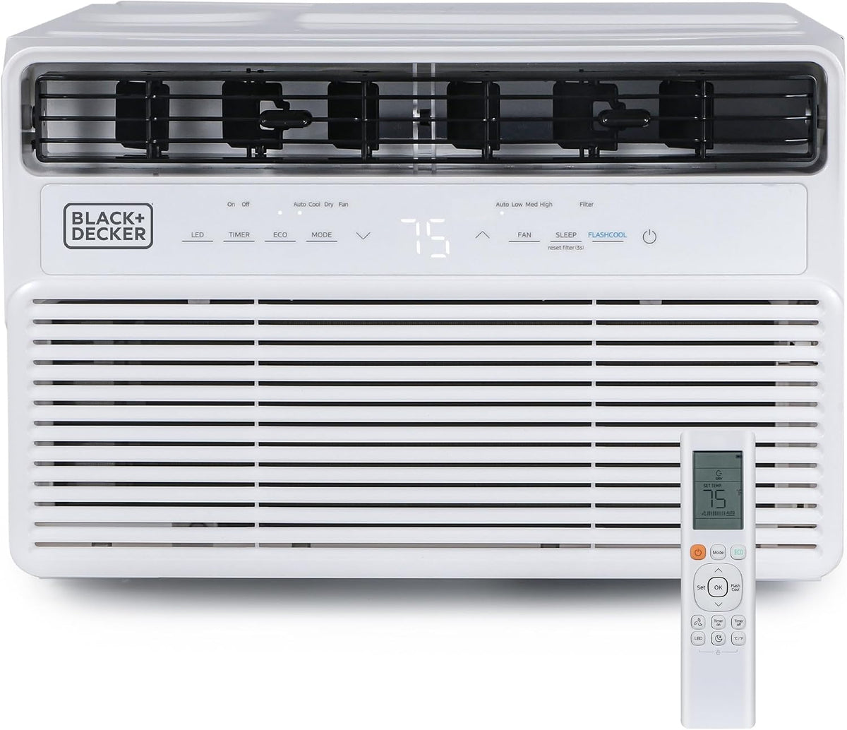 BLACK+DECKER 8,000 BTU Inverter Window Air Conditioner, BD08NWES, White |