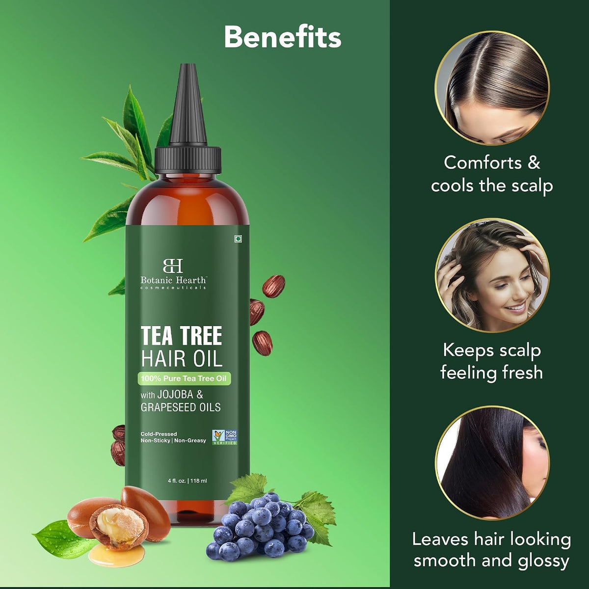 Botanic Hearth 100% Pure Tea Tree Hair Oil For Hair Growth