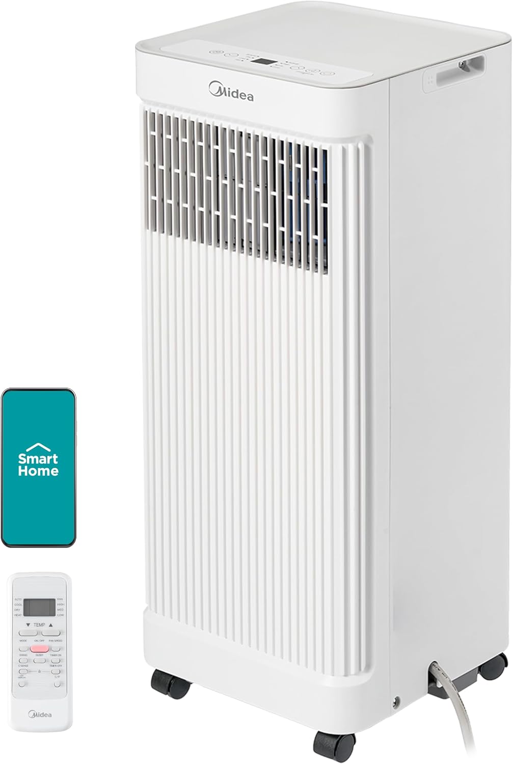 Midea 10,000 BTU ASHRAE (7,100 BTU SACC) Portable Air Conditioner,