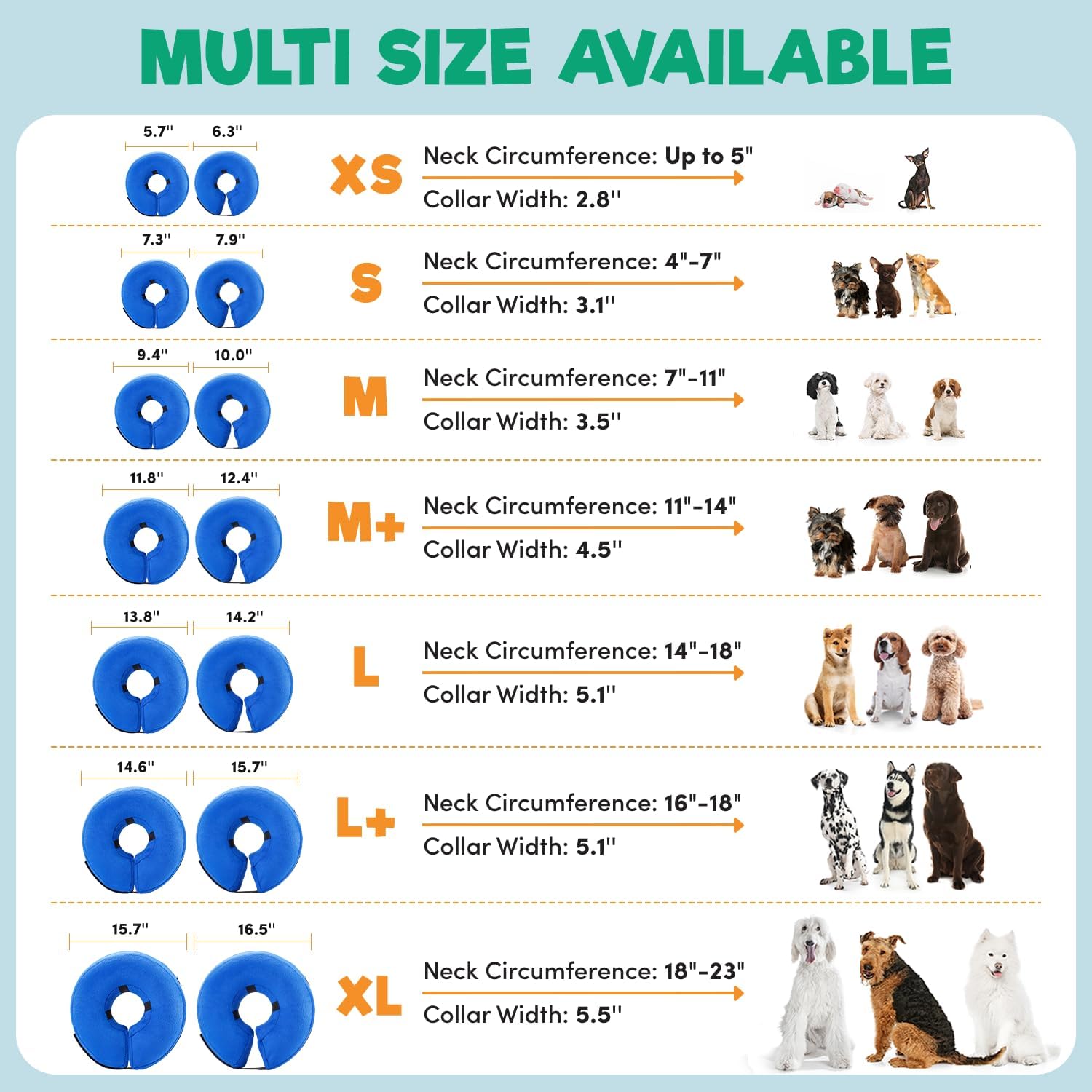 BENCMATE Protective Inflatable Collar for Dogs and Cats