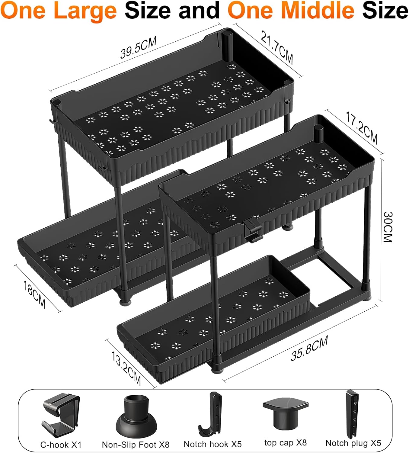 2 Pack Under Sink Organizer and Storage