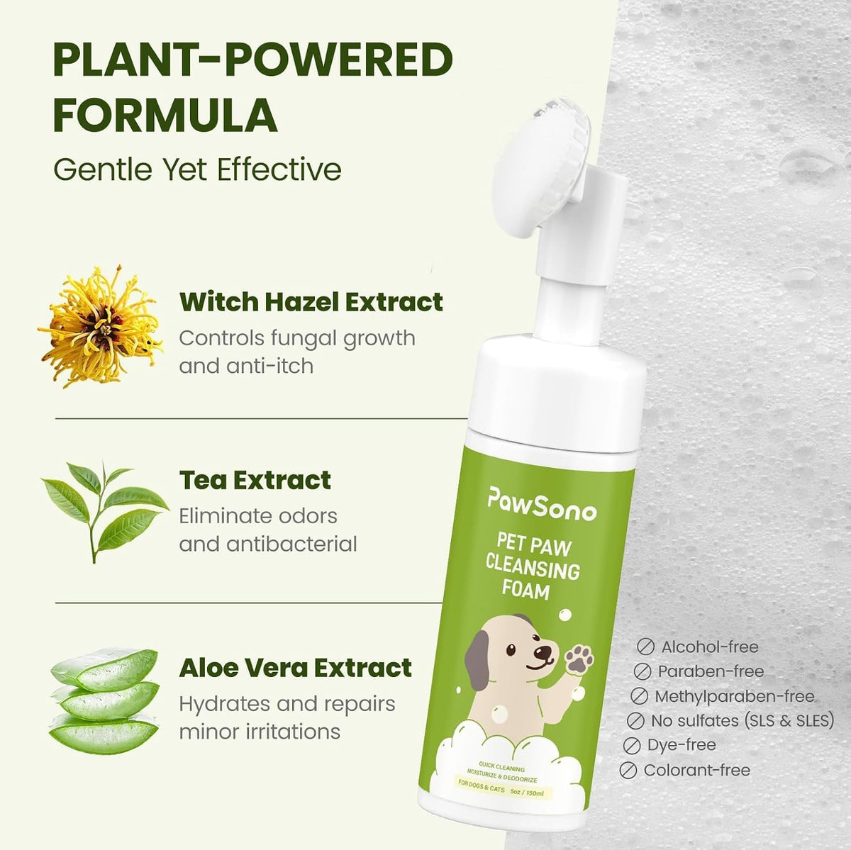 PawSono Paw Cleaner for Dogs & Cats, (5 fl oz)