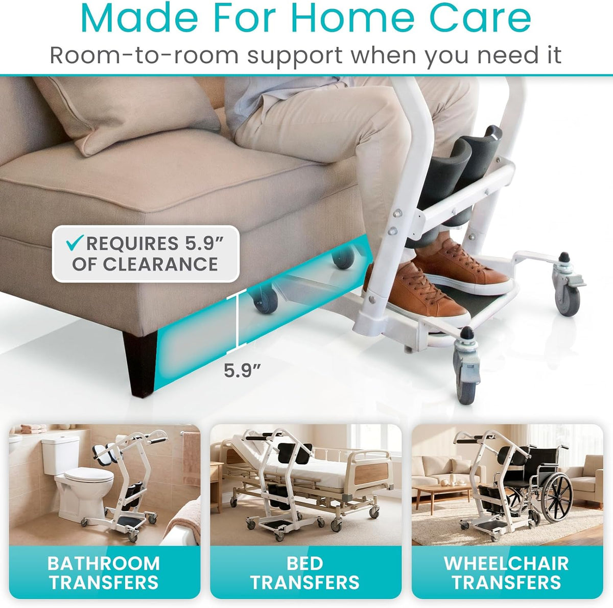 Vive Mobility Sit to Stand Patient Lift for Handicapped - Stand Assist Lift.