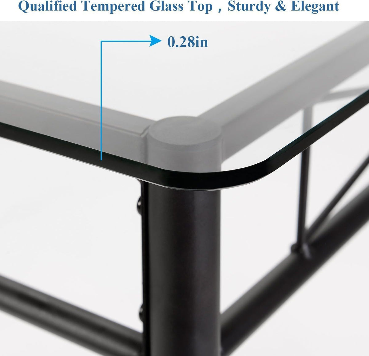 Dining Table Set for 4, Kitchen Table with Upholstered Chairs, VECELO BLACK