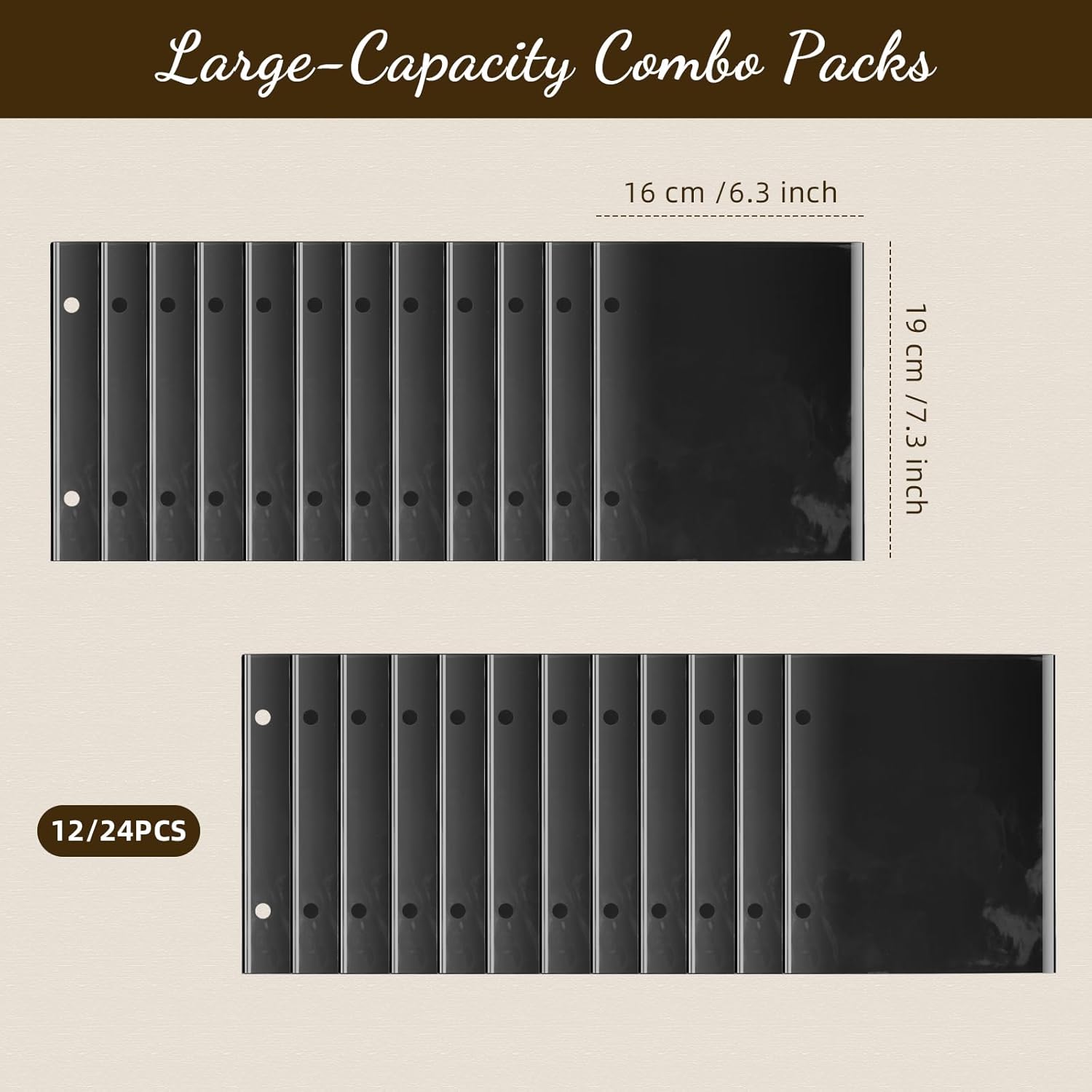 24 Pieces Black Flip Folio Marching Band Music