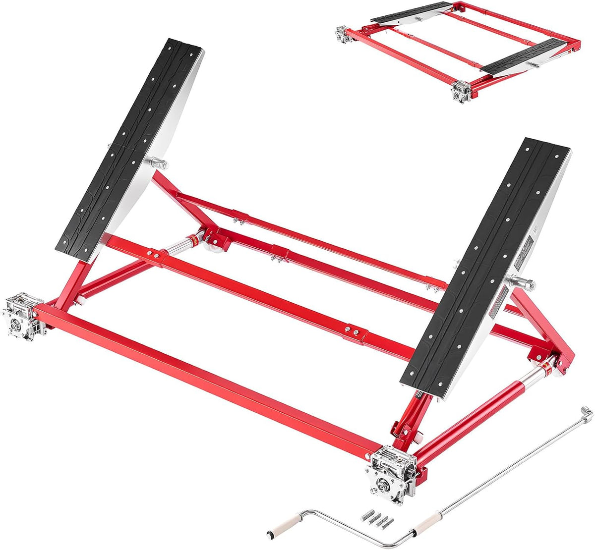 Portable Car Lift, 4400 lbs Capacity, Heavy Duty Steel Quick Lift with 23" Max Height, Adjustable