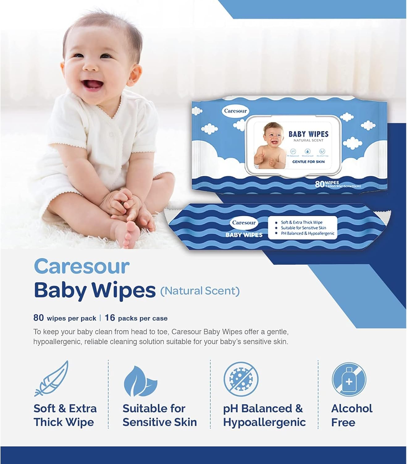 BABY WIPES NATURAL SCENT