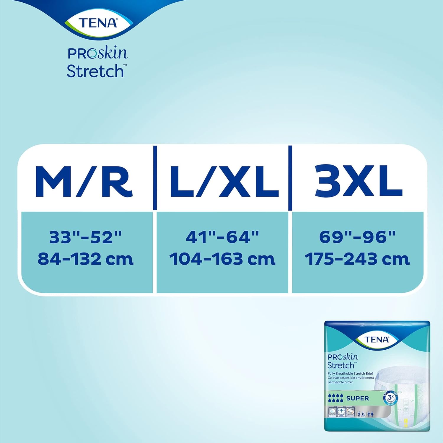 TENA Stretch Super Briefs, Incontinence, Disposable, Heavy Absorbency