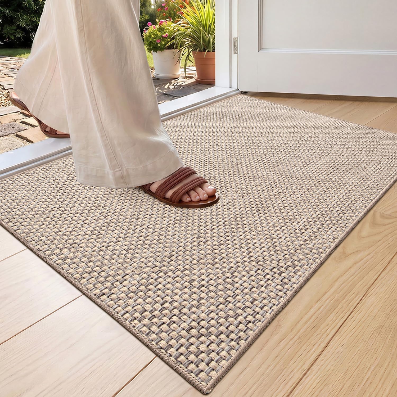 Color&Geometry Ultra-Thin Indoor Door Mat, 21"x31"