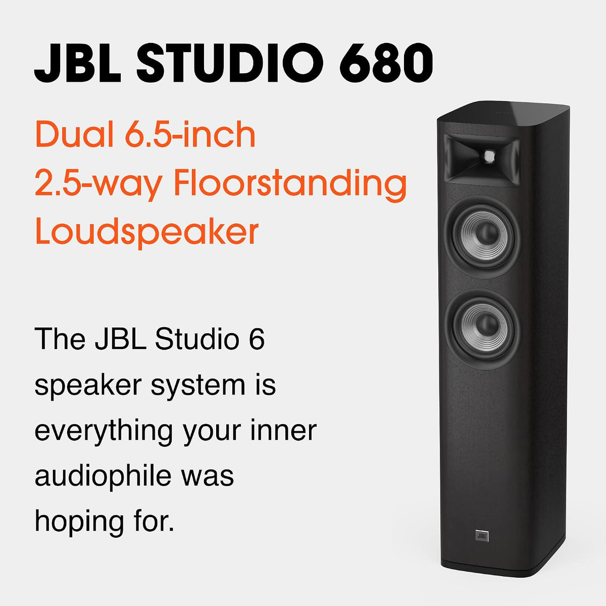 JBL Studio 680, Dark Wood, SINGLE 6.5" 2414H-1