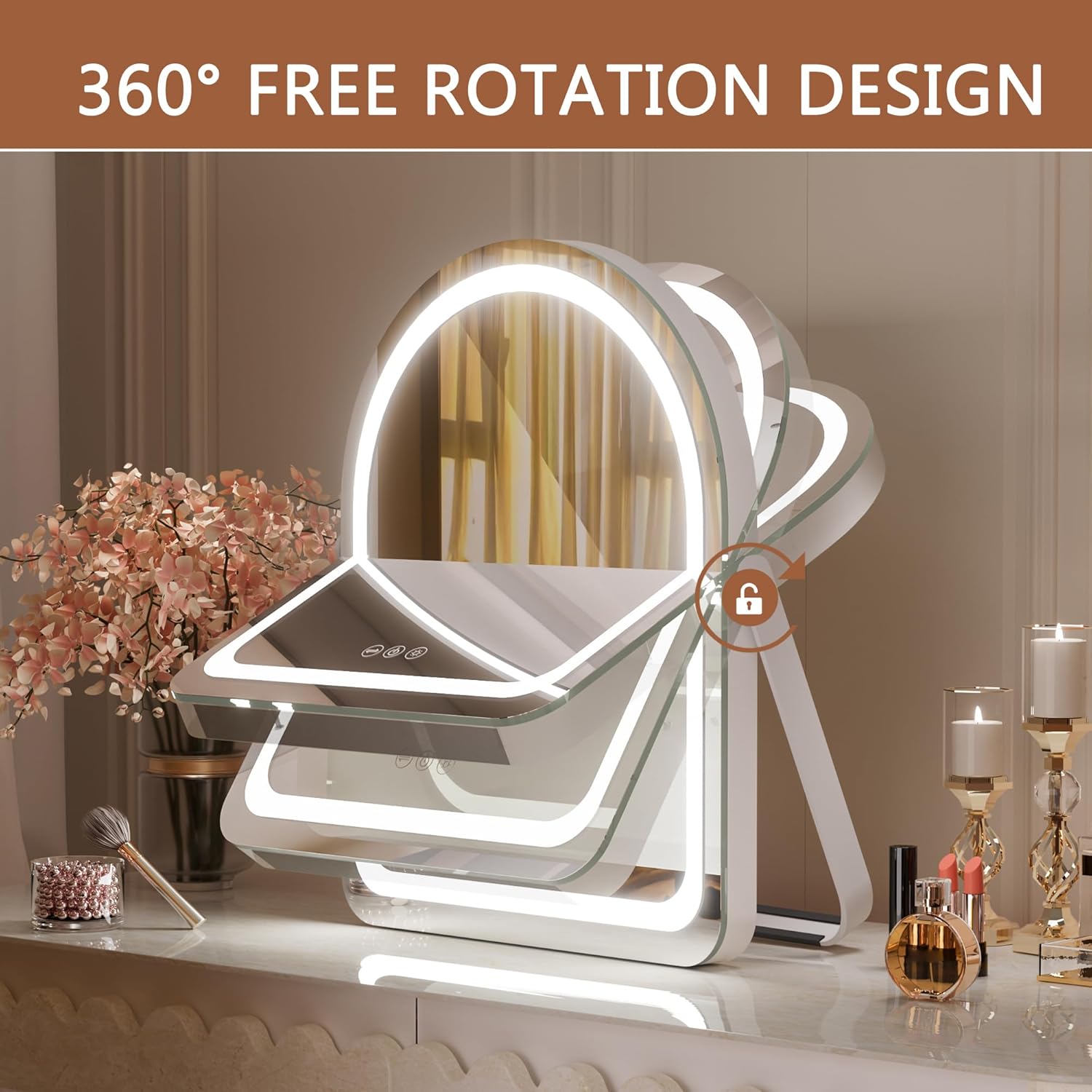 Hasipu Vanity Mirror with Lights, 11" X 14"