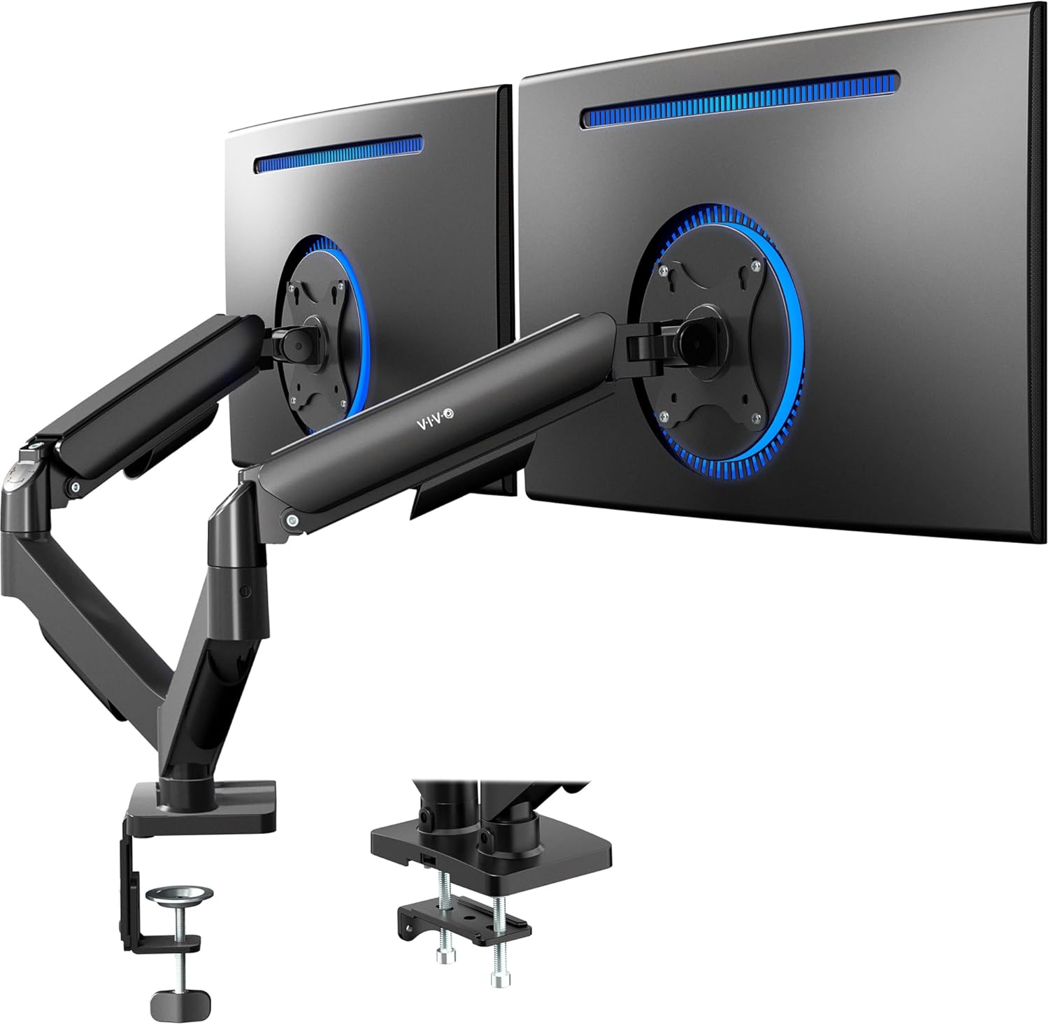 VIVO Dual Monitor Stand, Fully Adjustable Arms for 17 to 32 inch Screens