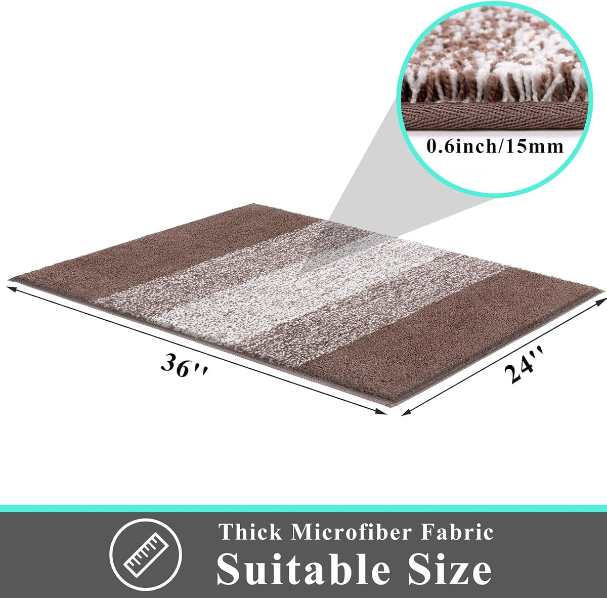 Indoor Doormat Entryway Coffee Door Mat 36x24inch