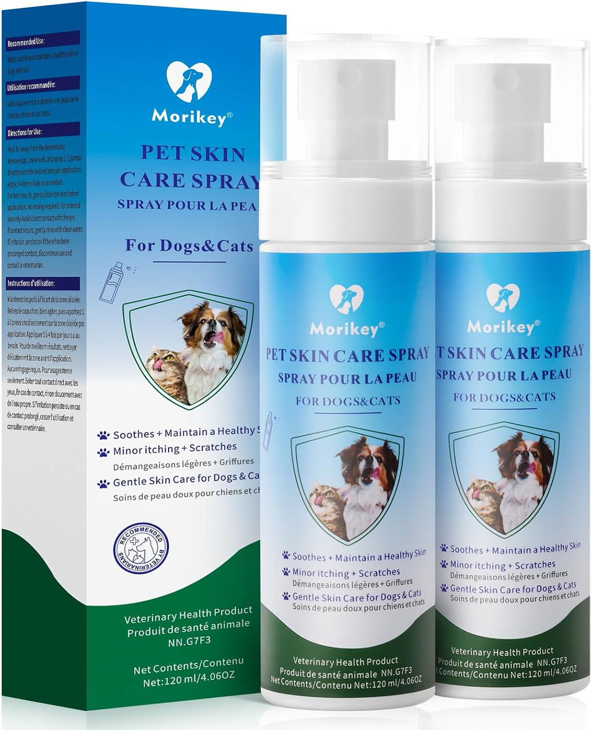 Morikey Pet Wound Care, Gentle Formula Wound Spray for Pets, 4.06OZ