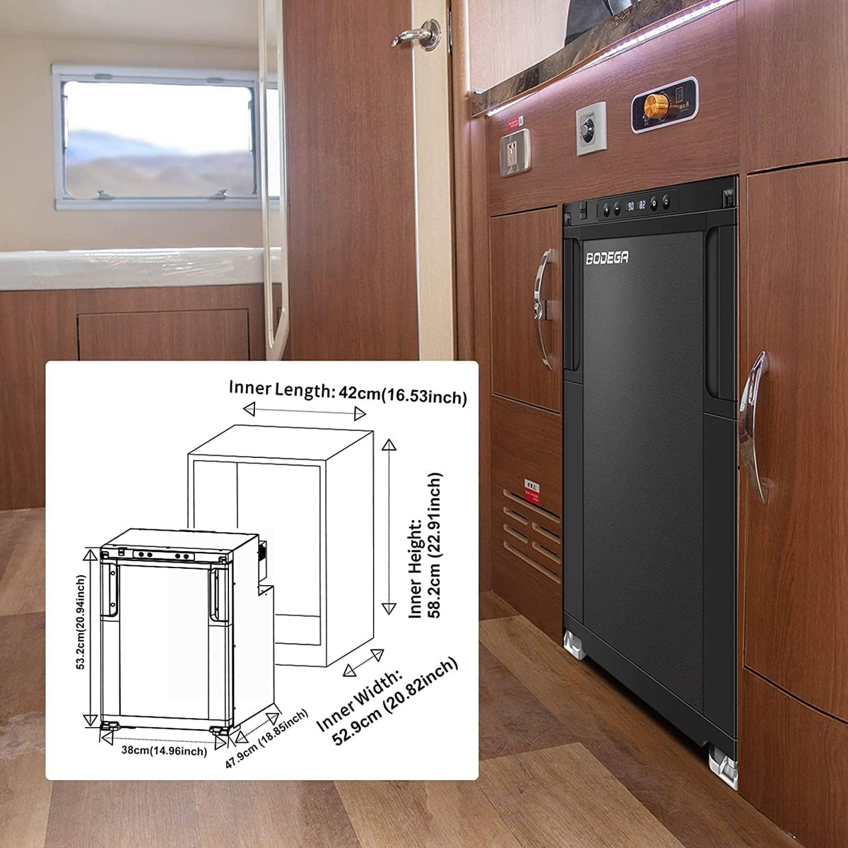 BODEGA R50 DC12V/24V Car Fridge