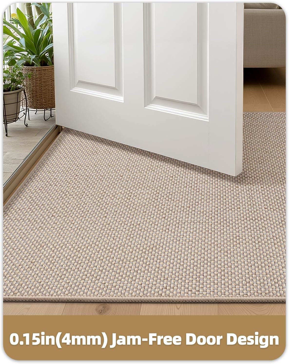 Color&Geometry Ultra-Thin Indoor Door Mat, 21"x31"