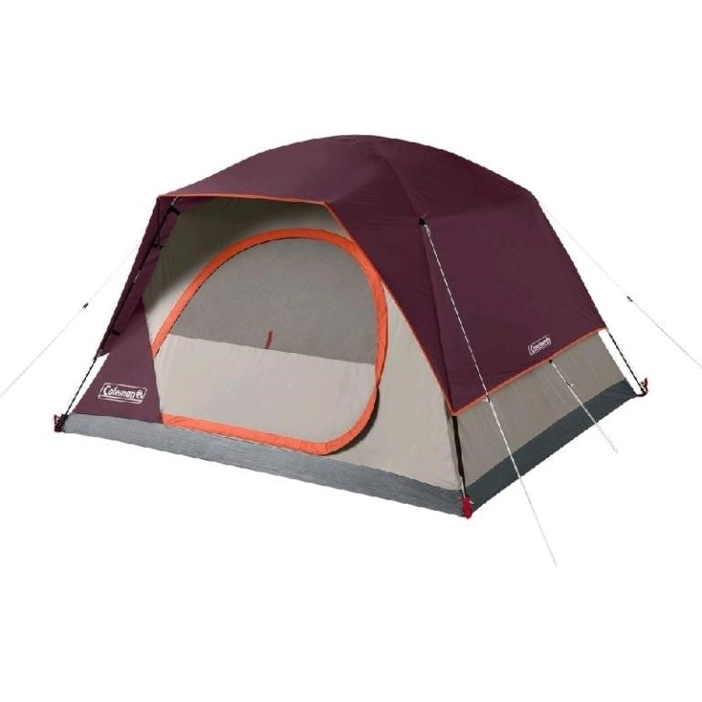 Coleman Skydome tent for 4 people - Grey/Burgundy