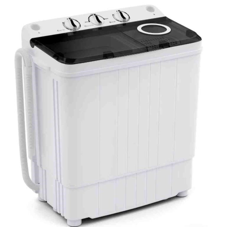 Costway 17.6 lbs Portable Washing Machine, FP11024US-DK, Grey