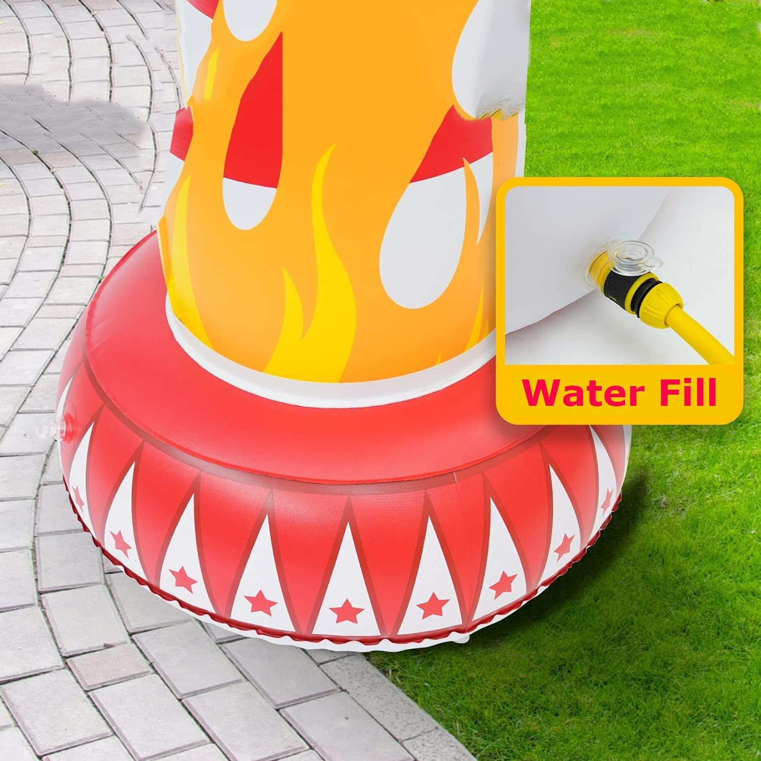 Inflatable Rainbow Lion Sprinkler Backyard Arch