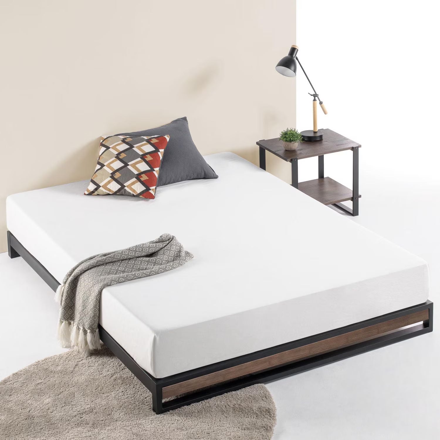 Zinus Suzanne 6 Inch Metal and Wood Platform Bed Frame FULL