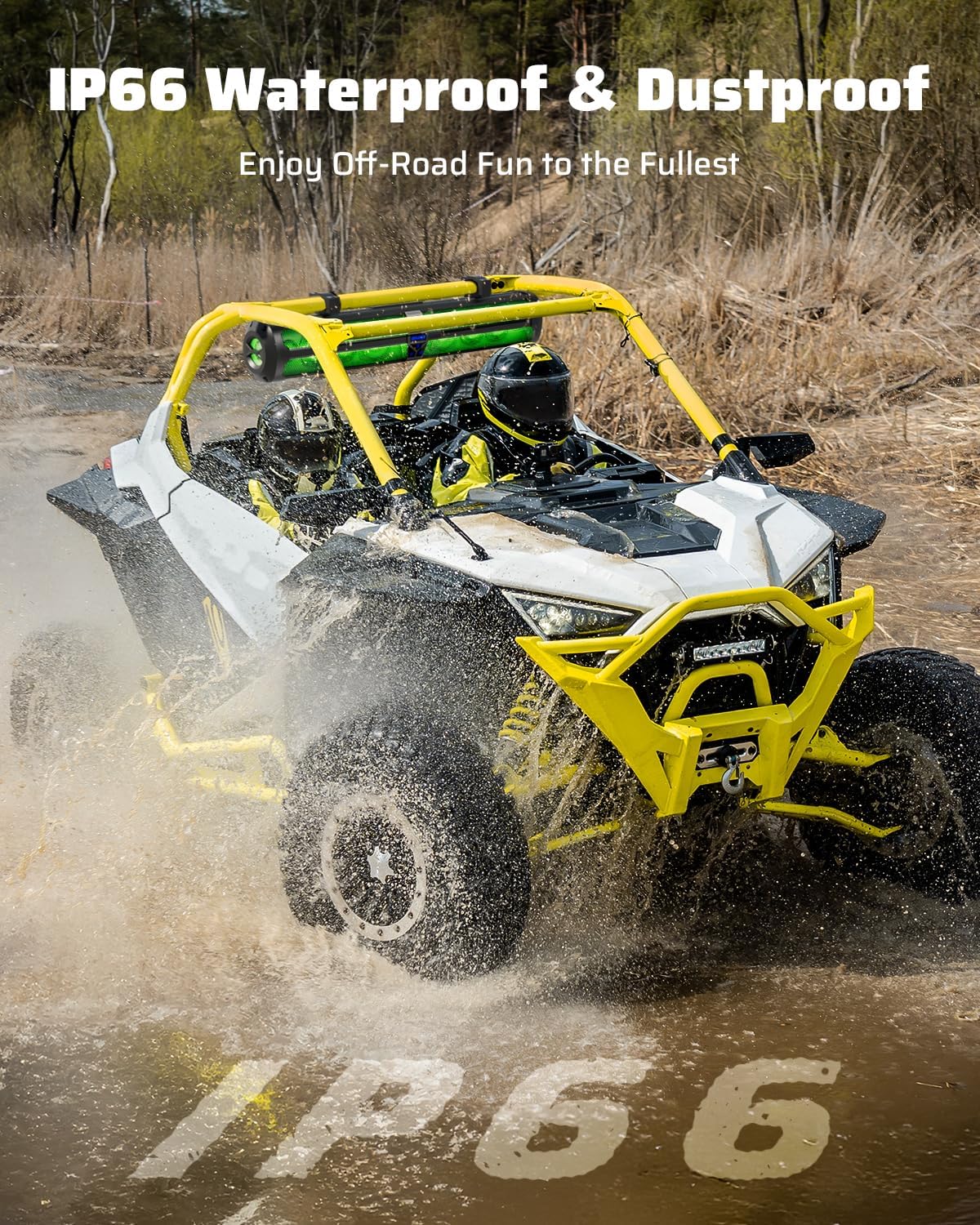Rumble-X Series UTV Sound Bar, 12-Speaker Metal UTV Speakers BT w/Broadcast, EHAHO 36"
