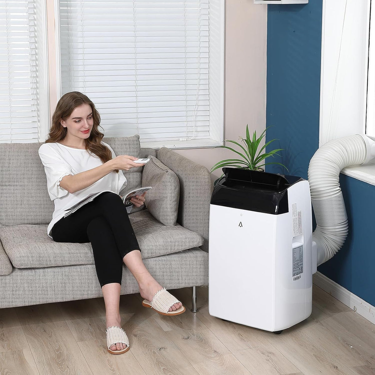 Portable Air Conditioners for Room Up to 500 Sq.Ft, 3-In-1, 12,000 BTU Black