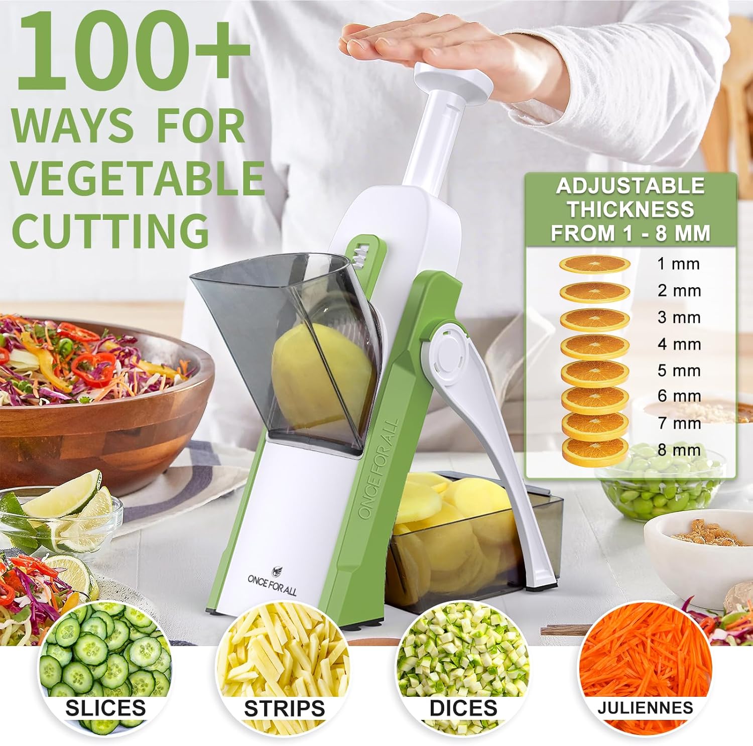 ONCE FOR ALL Safe Mandoline Slicer
