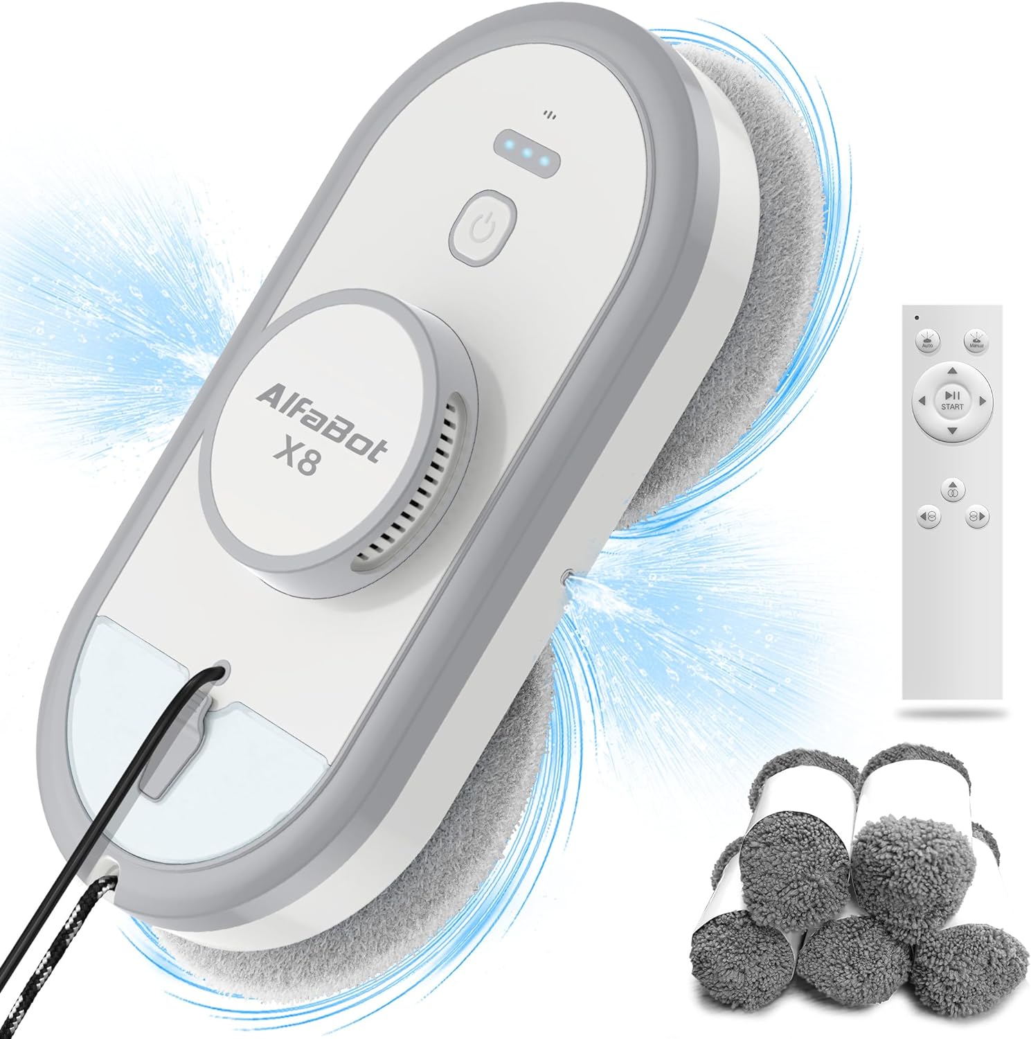 AlfaBot Window Cleaning Robot with Dual Water Spray