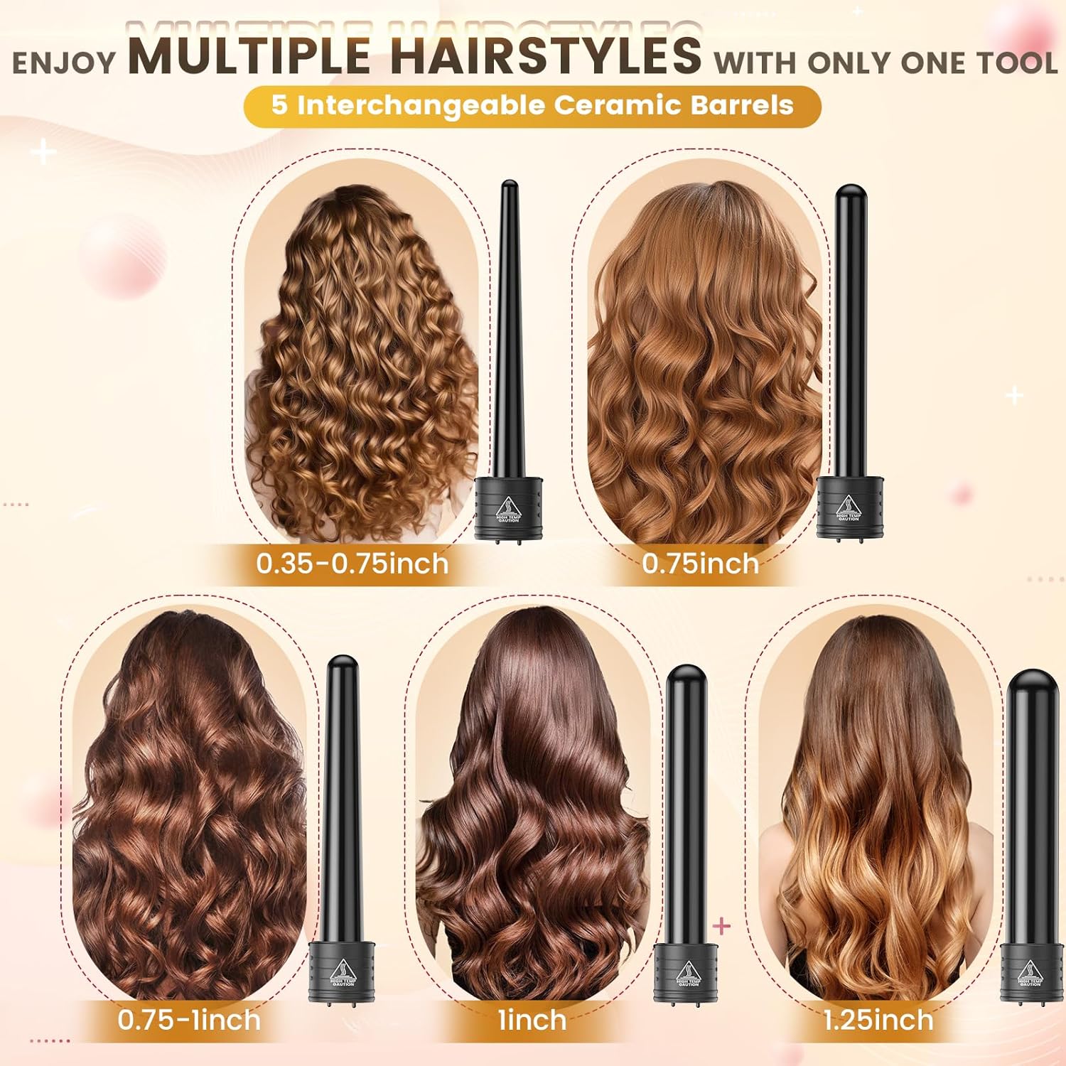 Suit combination interchangeable hair curler