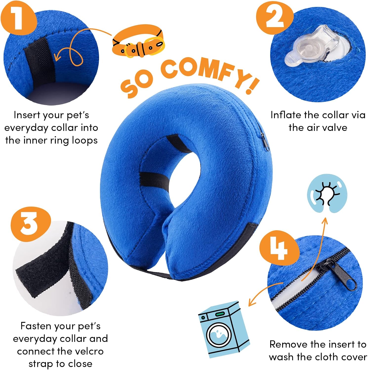 BENCMATE Protective Inflatable Collar for Dogs and Cats