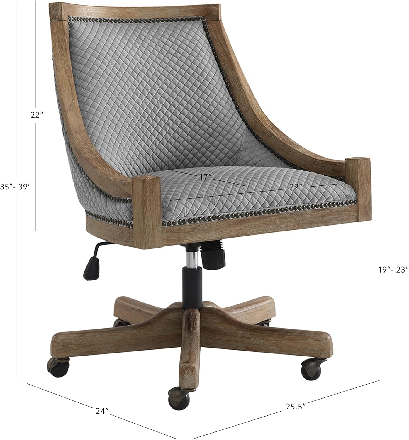 OFFICE CHAIR Linon Home Décor, Gray Wash